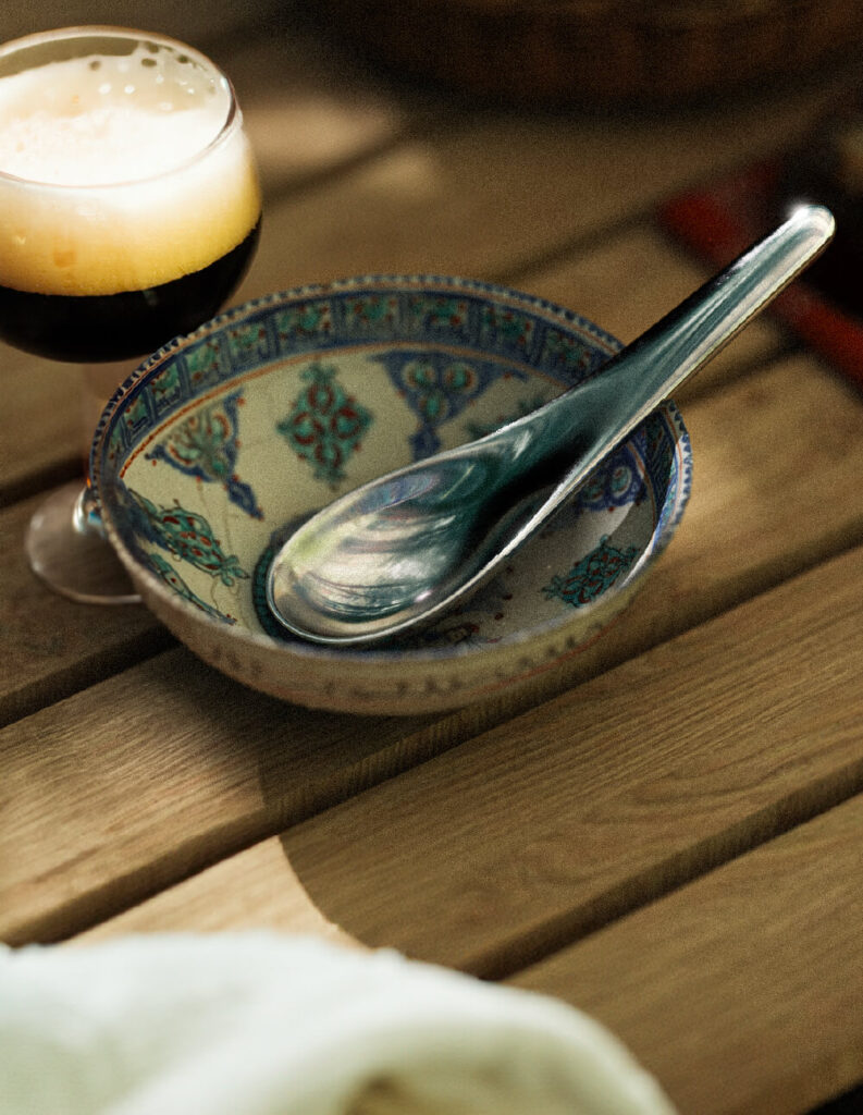 Abstract minimal spoon in a bowl. HungryWare Utensil Set by All Design Lab.